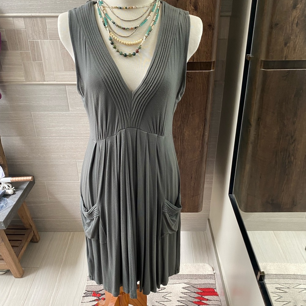 Calvin Klein empire waist jersey midi dress